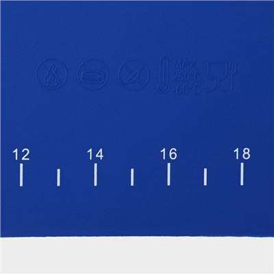 Коврик для выпечки и раскатки теста с разметкой Доляна «Эрме», силикон, 40×30 см, синий