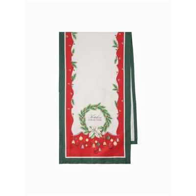 Дорожка на стол новогодняя Этель «Рождественский венок» 40×147 ± 5 см, 100% хлопок, саржа 190 г/м²