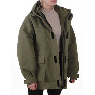 3097 GREEN Куртка демисезонная женская (100 гр. холлофайбер)