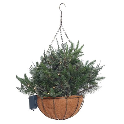 GAEM Кашпо хвойное с подсветкой, 50 LEDламп, 173ветки (3хАА н/п), L60 W36 H73 см