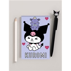 Блокнот А7 "Куроми-1", 65*98 мм, клетка, 40 л на скрепке, обложка 200 гр/м2