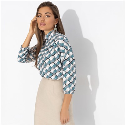 Блуза с воротником-стойкой, Вихрь комплиментов