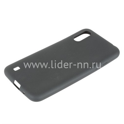 Задняя панель для Samsung Galaxy  A01 Силикон матовый (черная)