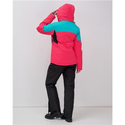 Горнолыжный костюм женский зимний УЦЕНКА малинового цвета 02810M