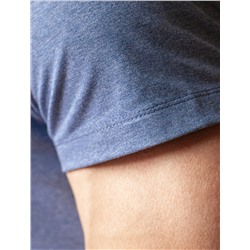 Футболка slim fit из премиального хлопка с эффектом меланж