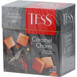 TESS. Pyramids Collection. CARAMEL CHARM (черный) карт.пачка, 20 пирамидки