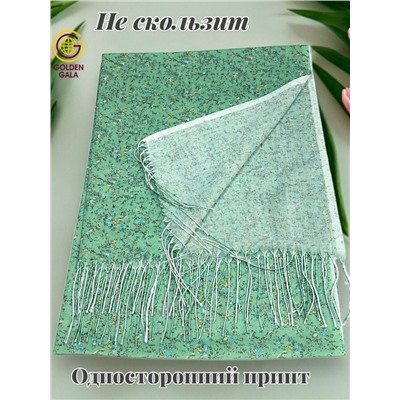 Палантин из хлопка и бамбука премиум Арт 2459/7 фон цвета светлый авокадо