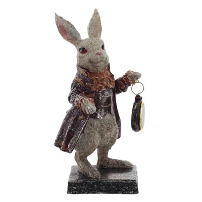 GAEM Фигурка декоративная "Кролик" с часами (LR44x1), L15 W15 H30 см