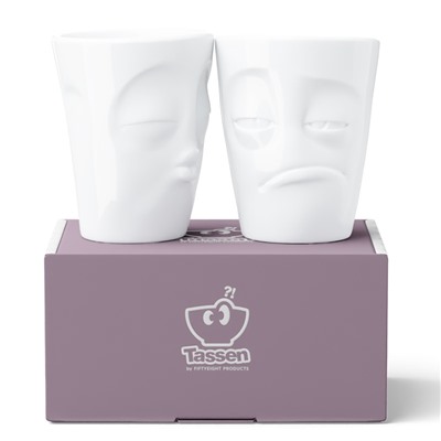 Набор кружек Kissing & Snooz, 350 мл, белый, 2 шт.