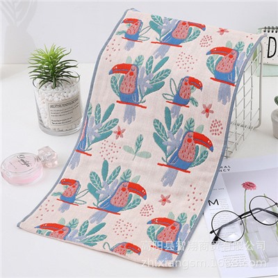 Gauze cartoon children's sweat towel, wholesale