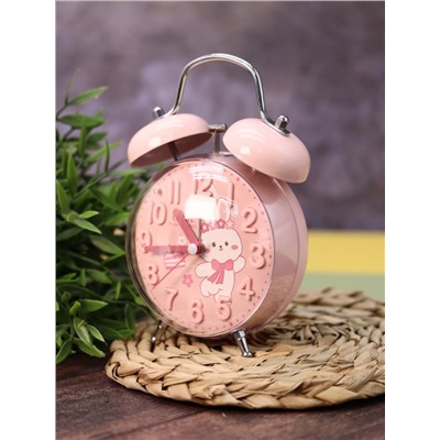 Часы-будильник «Clear wake-up with animals», pink bunny (17,5х11,5 см)