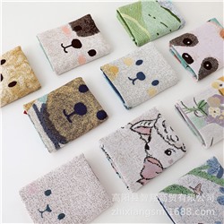 Japanese retro towel, handkerchief, with embroidery
