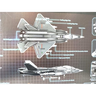 Конструктор 23019 J-35 Stealth Carrier-based Aircraft 1877 дет
