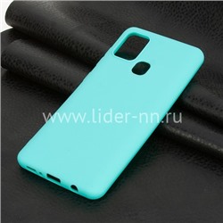 Задняя панель для Samsung Galaxy  A21S Силикон матовый (бирюза)