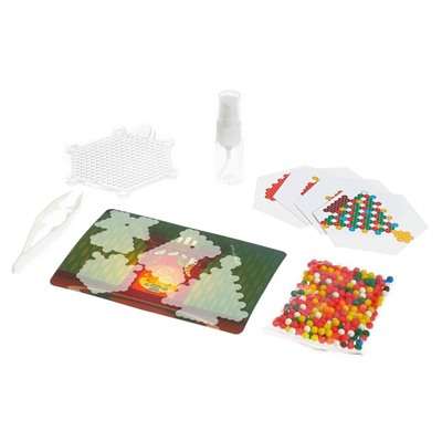 УЦЕНКА Аквамозаика с декорациями «Новогодняя ёлка», 4 фигурки