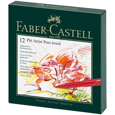 Набор капиллярных ручек Faber-Castell "Pitt Artist Pen Brush" ассорти, студийная коробка