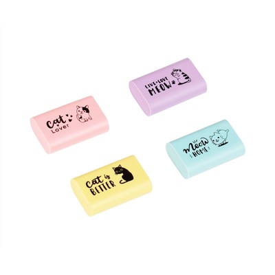Ластик MESHU "Live, Love, Meow", термопластичная резина, 37*24*11мм14,83