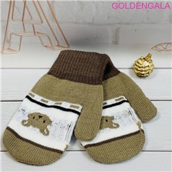 Детские варежки теплые с начесом длина 15 см Арт 3 тип 5