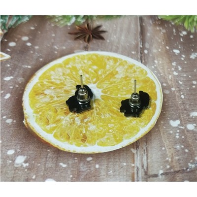 Серьги-гвоздики новогодние