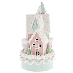 GAEM Фигурка декоративная с подсветкой "Домик-торт" (2хAA н/п), L18 W18 H35 см