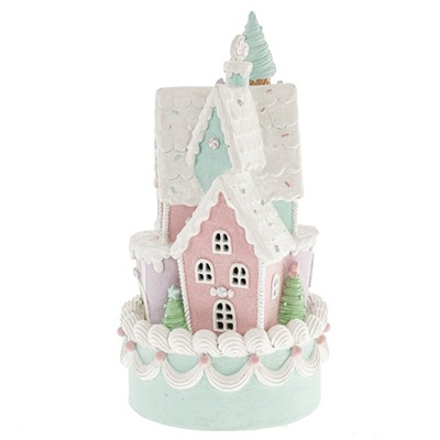 GAEM Фигурка декоративная с подсветкой "Домик-торт" (2хAA н/п), L18 W18 H35 см