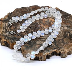 Бусы из Лунного камня адуляра капля, 43см, 24,5г