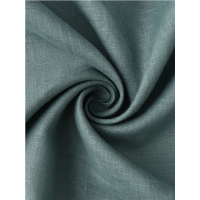 Комплект штор для кухни Этель Linen collection, 145×180 см - 2 шт., зелёный, 100% лён 170 г/м²
