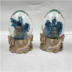Фигурка декоративная в стекл.шаре "Дракон", D 7 см, L7,5 W7 H11 см, 2в.