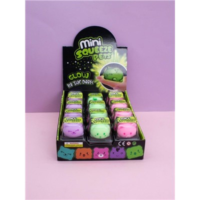 Мялка - антистресс «Mini squeeze pets», mix, шоубокс 24 шт.