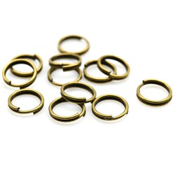 Колечко соединительное Ø 7мм цв.латунь, двойное, упаковка.50шт.