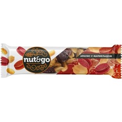 Батончик Nut&Go с арахисом и мармеладом, 42 г (упаковка 18 шт)/ КДВ