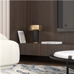 Лампа настольная Stone, Ø27х35 см, черная/золотистая