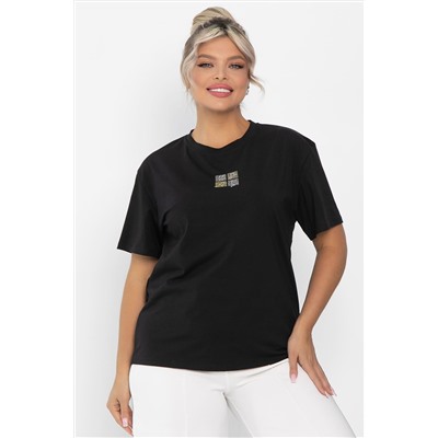 Футболка Аника (черная/коты) Б13494-20М