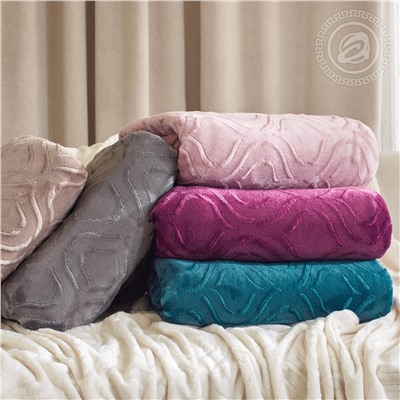 Плед флисовый Узор пудровый Арт Дизайн