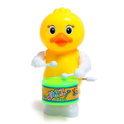 Заводная игрушка «Утка барабанщик», МИКС