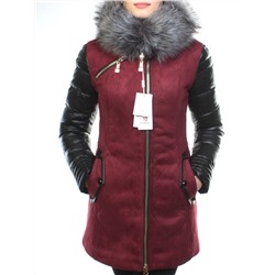 5137 BURGUNDY Парка женская зимняя (150 гр синтепон, искусственный мех)