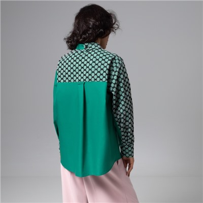 Рубашка комбинированная с сеткой, Моя философия – шик