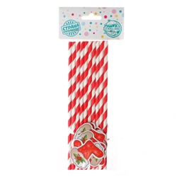 Трубочки для коктейлей одноразовые «Носочек», набор 10 шт.