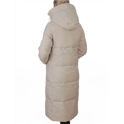 3068 BEIGE Пальто пуховое женское с внутренним жилетом (утиный пух)