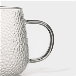 Кружка Magistro «Сара», 380 мл, 9×12.5 см, боросиликатное стекло, прозрачная