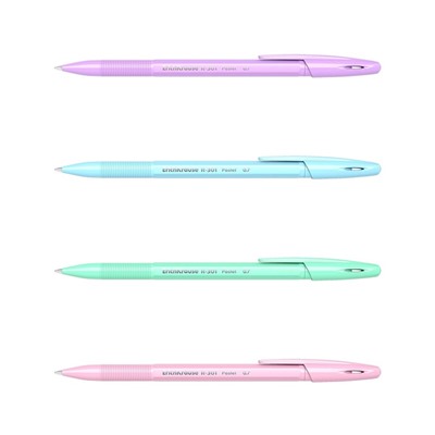 Ручка шариковая ErichKrause R-301 Pastel Stick, узел 0.7 мм, чернила синие, длина линии письма 2000 метров