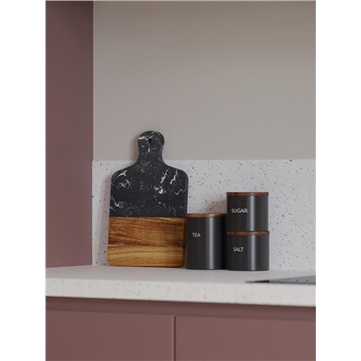 Банка для хранения керамическая, 750 мл, черная