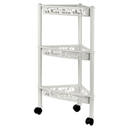 Этажерка Keeplex Light на колесиках трехсекционная угловая 38,3х22,2х69 см KL283212048 белое облако