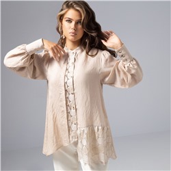 Рубашка вискозная, Кружевной повод (пульс сердца)