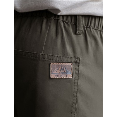 Брюки с поясом на резинке из эластичного твилла