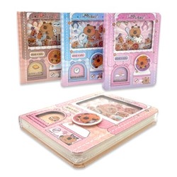 Записная книжка А6 80л DI-159 "Капибара" тв обл цветной блок ассорти 332518/24/Китай