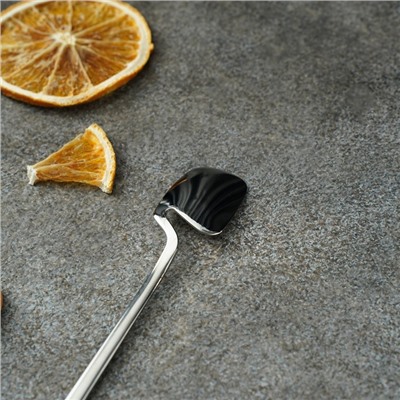 Ложка чайная Magistro Wave, длина 13.5 см, нержавеющая сталь, серебристая