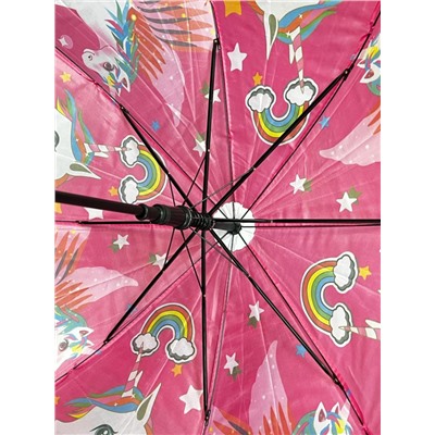 Зонт-трость для девочки с мультгероями полуавтомат Арт 004/3