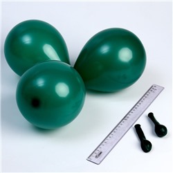 Шар латексный 5“, пастель, набор 100 шт, цвет изумрудный зеленый (blackish green)