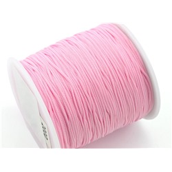 Шнур для плетения шелковый 1мм цв.розовый, 100м